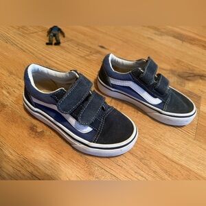 Boys vans size 11 dark blue with Velcro straps